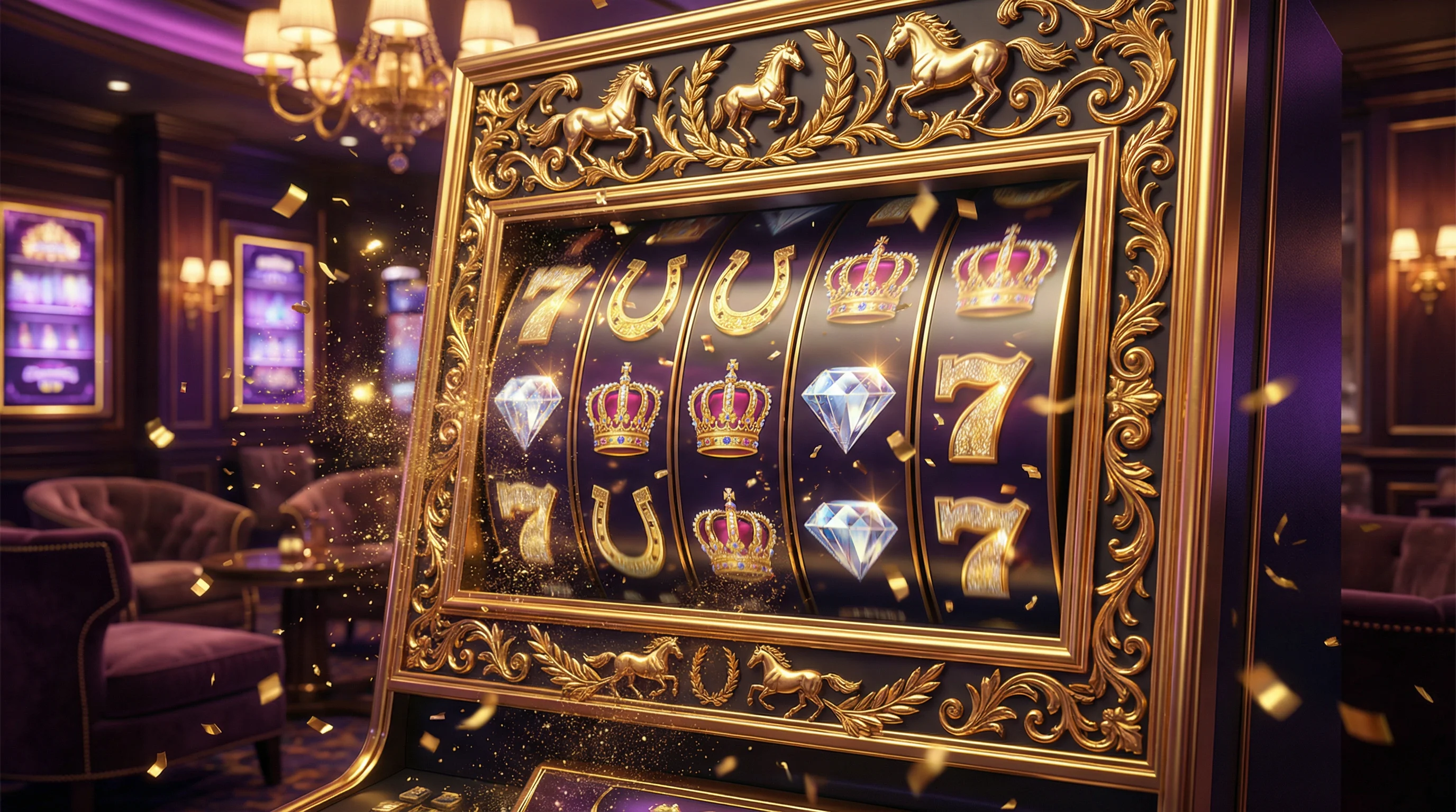 Caça-níqueis premium com tema de cavalo dourado no luvabet